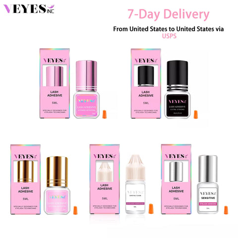 VEYES Inc 5ml Eyelash Extension Glue – Fast Drying (0.5s), Strong Adhesive with 7-Week Retention for Volume Lash Extensions