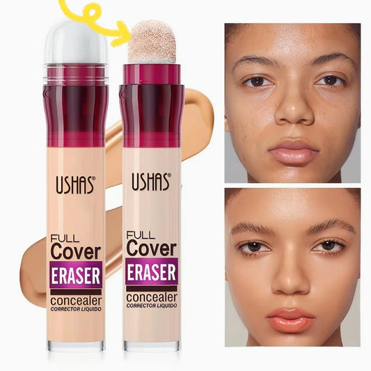 USHAS 12-Color Sponge Concealer for Dark Circles & Acne