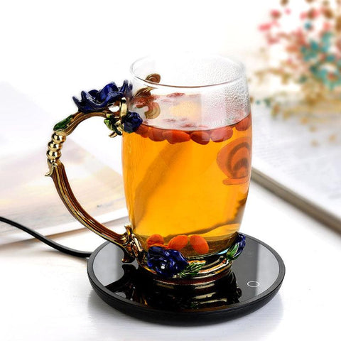 Keep Warm Coaster Electric Heating Tea Warmer - Golden Buy